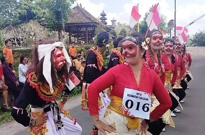 Lomba Gerak Jalan Meriahkan HUT ke-80 RI di Bangli